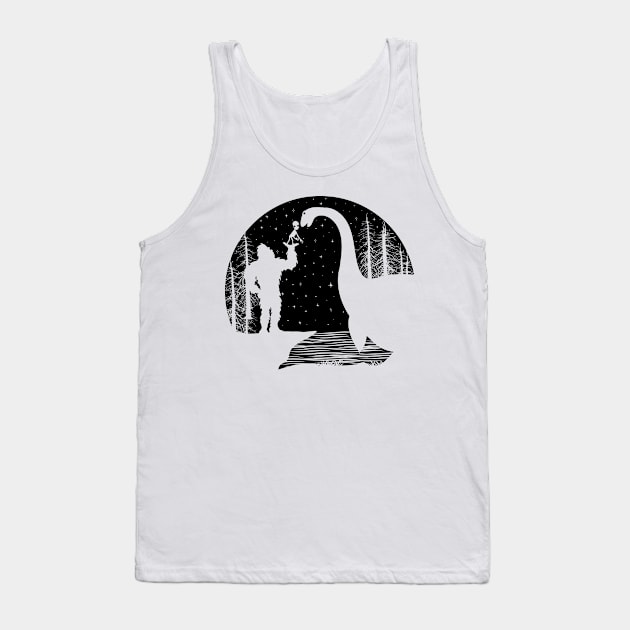 Bigfoot Loch ness Monster Funny Alien Tank Top by Tesszero